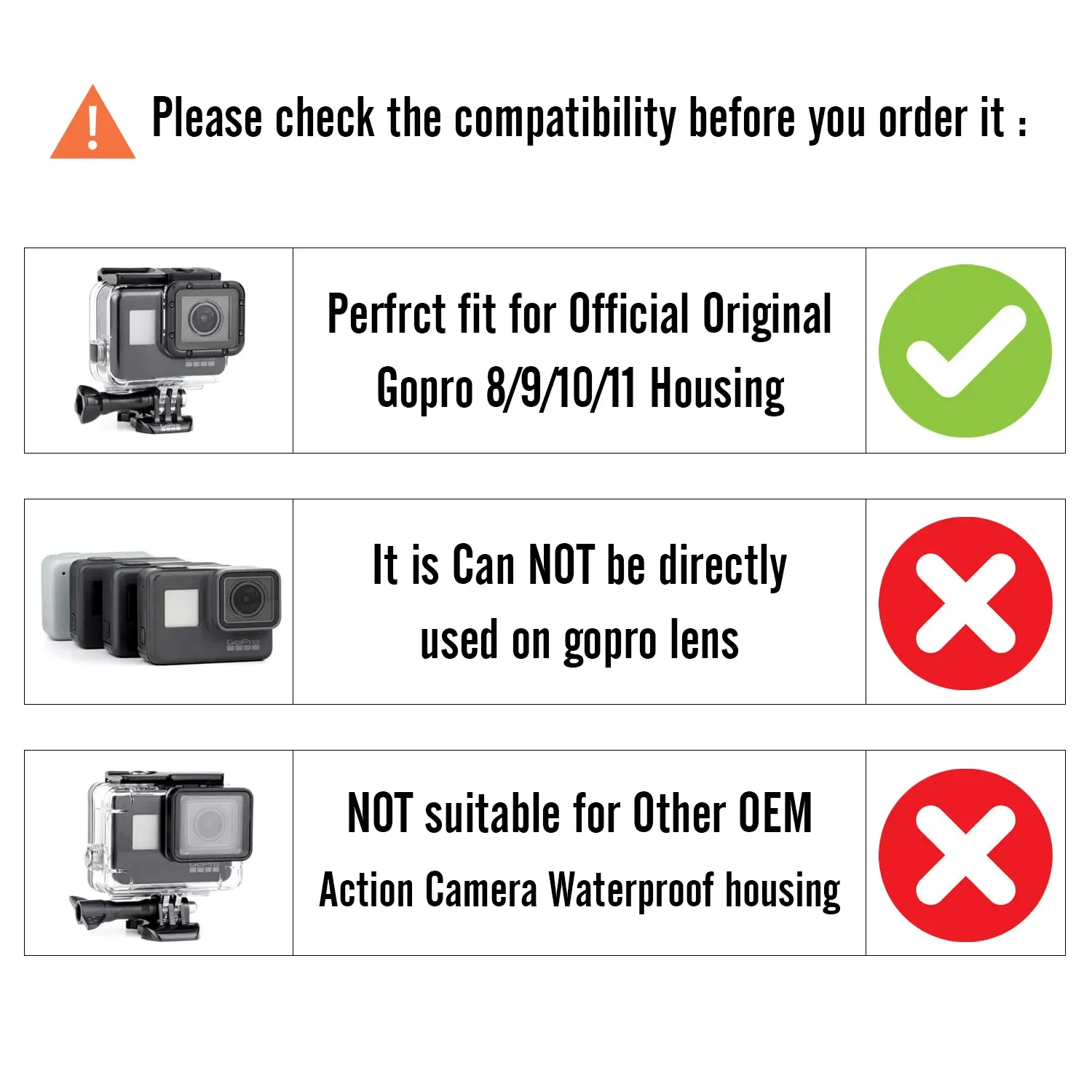 Red Filter For Gopro Filter Kit With Dive Filter For Gopro Hero 8, 9, 10, 11, 12 Free Scuba Diving Photography Accessories