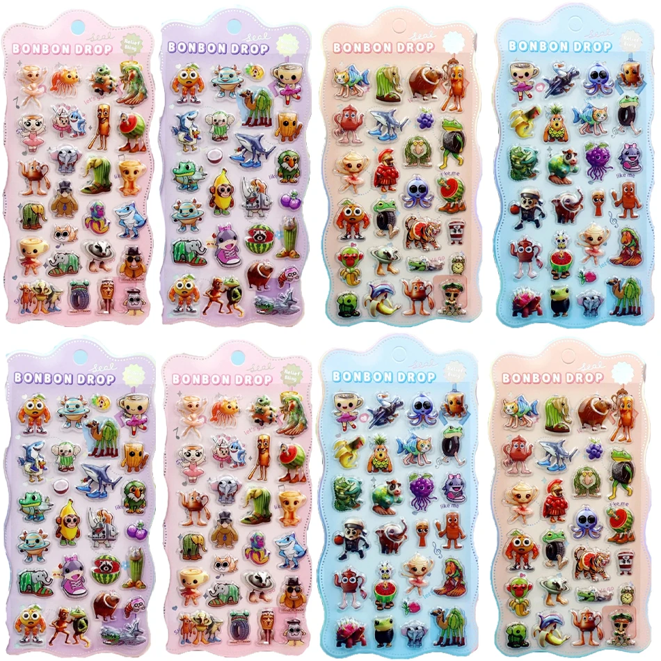 ملصقات الإغاثة ثلاثية الأبعاد تونغ تونغ الصحور Tralalero Tralala ملصقات مقاوم للماء ملصقات الزخرفية لطيف Casesdiy لعبة هدية