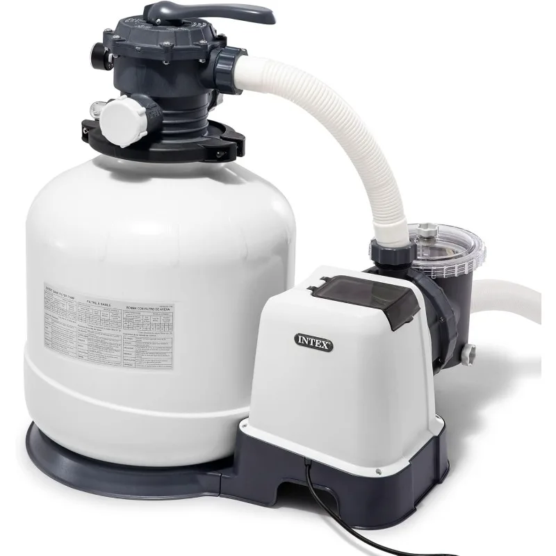 Intex 26651EG 3,000 GPH Above Ground Pool Sand Filter Pump with Automatic Timer