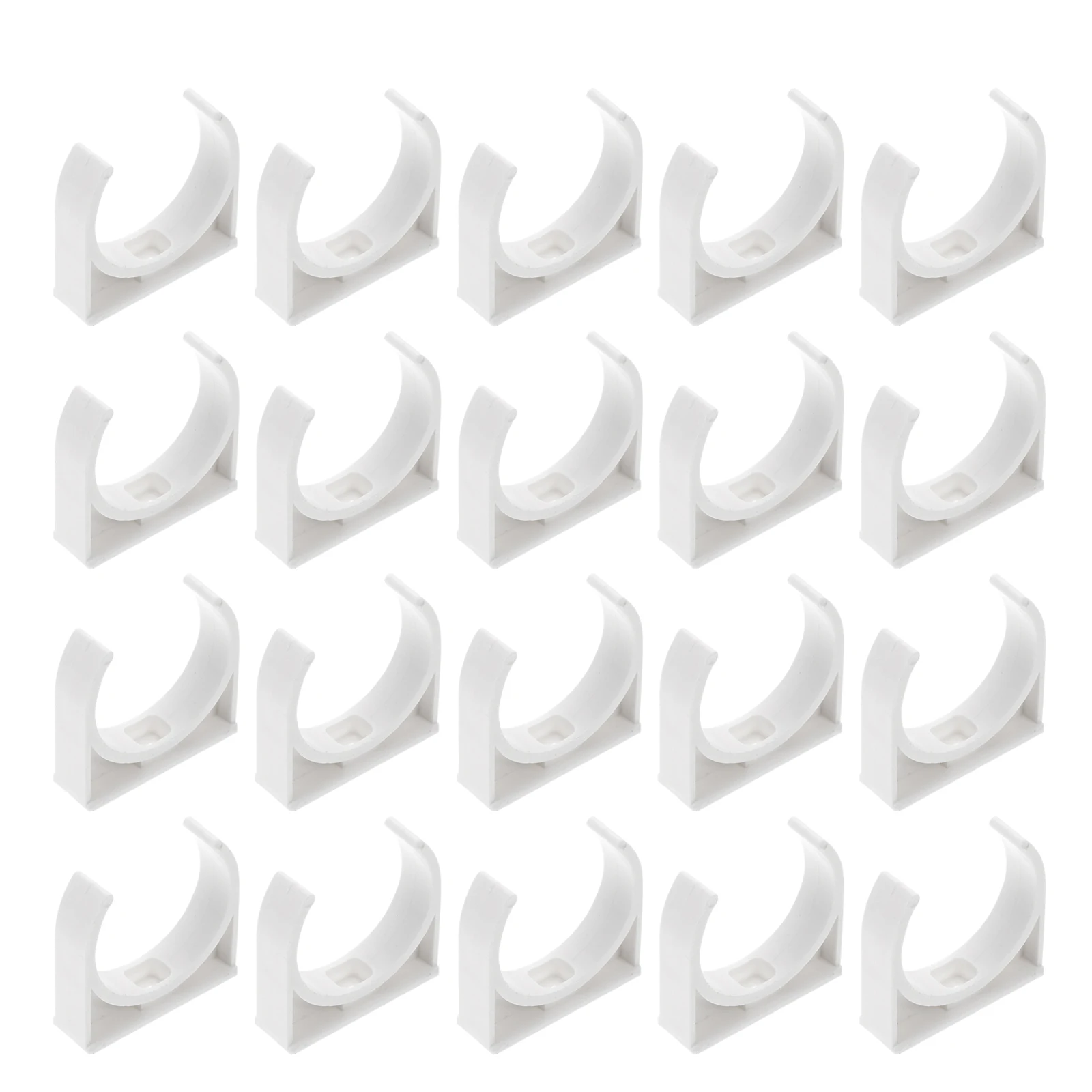 

50pcs U Clamp Fixed Support For Fuel Hose U Shape Easy Install Riding Horse Clasp White Pvc Clamp 40Mm