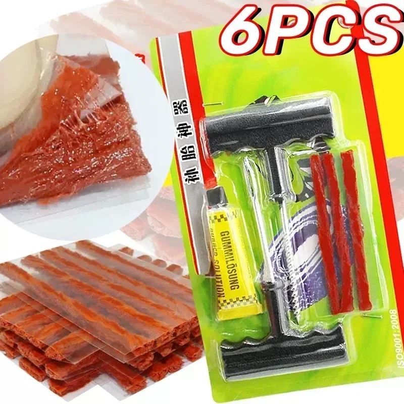 Conjunto de ferramentas de reparo de pneus a vácuo, reparo rápido de pneus, tira de borracha, carro, motocicleta, scooter elétrica, manutenção de emergência