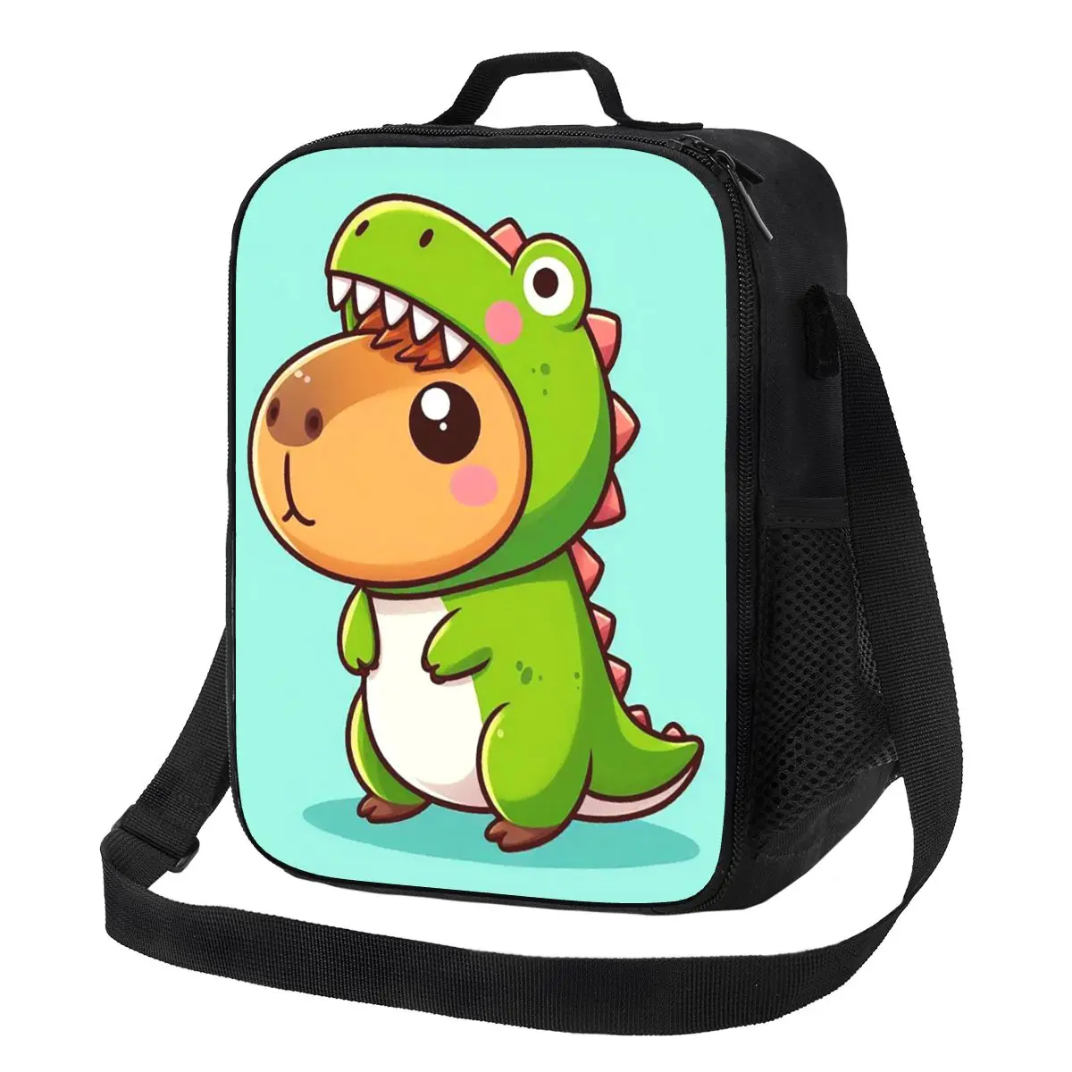 

Cute Capybara Loves Bubble Tea Insulated Lunch Bag Picnic Storage Food Boxes Leakproof Container Cooler Thermal Lunch Box Tote