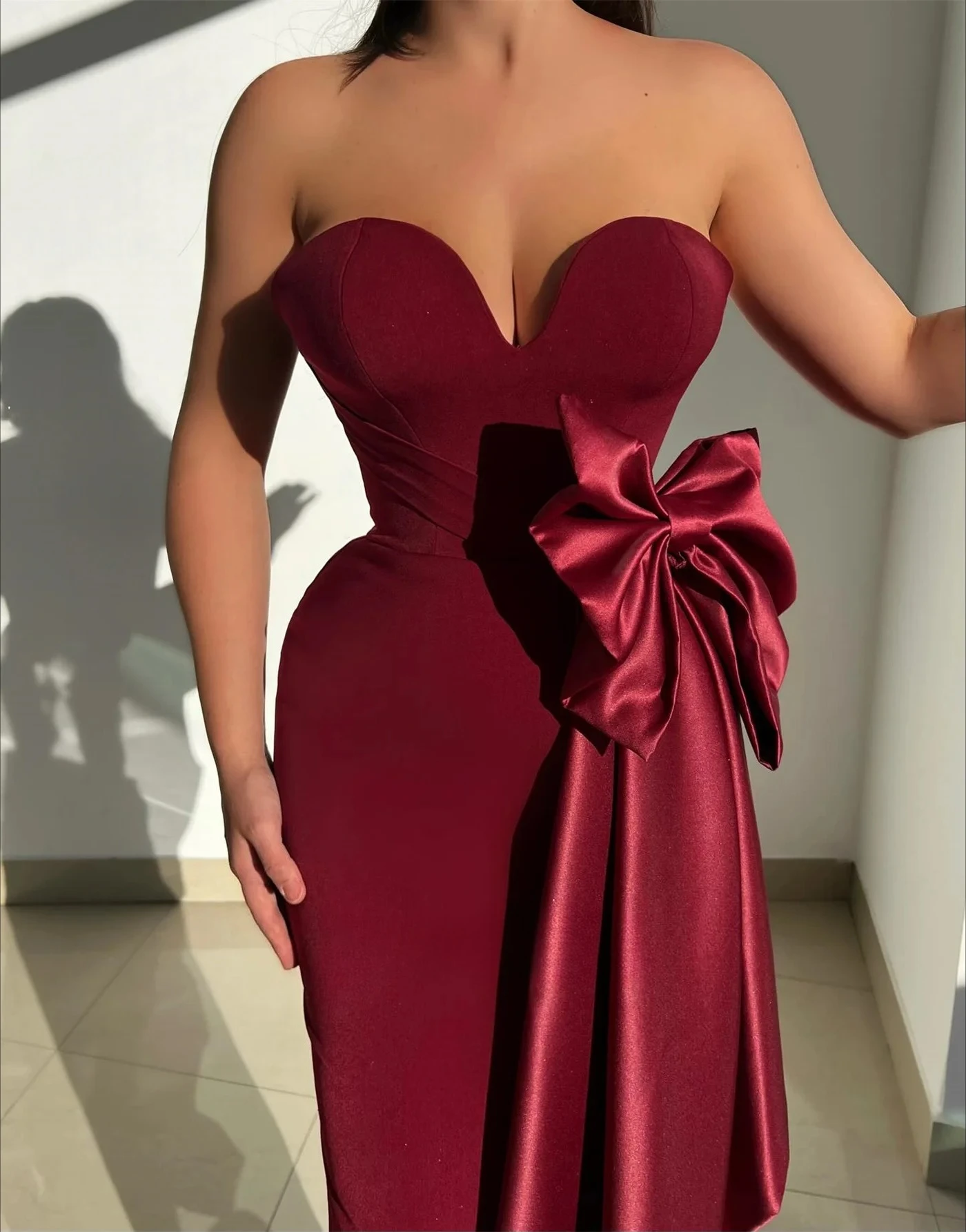 Fancy Bowknot-galajurk Straple - Women Formal Wear Dubai recensie en prijs