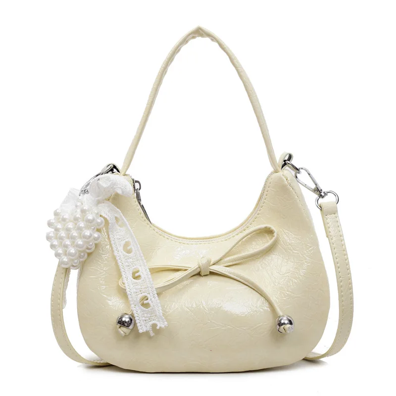 Elegant Bow Shoulder Bag 2025 New for Women, Luxury Soft Leather Crossbody Purse, Fashionable Hobo Bag for All Occasions