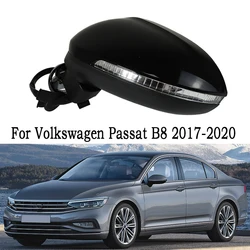 For Volkswagen VW Passat B8 2017-2020 6 8 9 13 Wires Auto Left Right Side Power Heated Fold Turn Signal Side Mirror Assembly