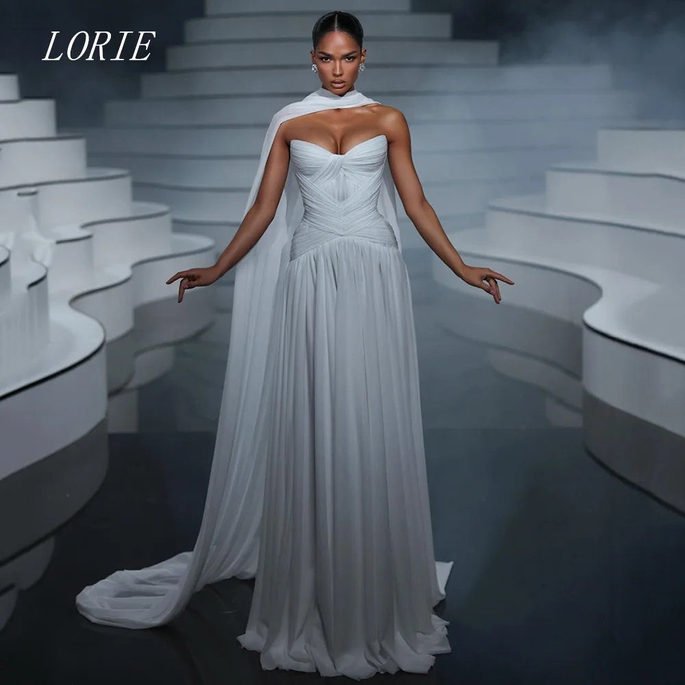 

LORIE Luxury Sweetheart Illusion Straight Wedding Dress Sleeveless Bridal Dresses Asymmetric Wedding Gown Customized 2026