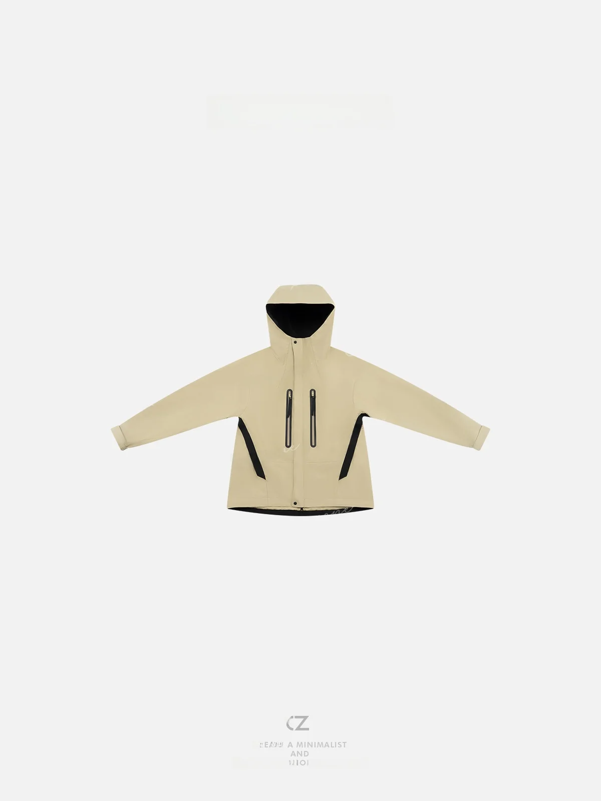 

ZONE Fall 2025 Women's Outdoor Sports Sle Contrast Color Slim Fit Hooded Jaet Straight Cut Long Sve Zipper Closure