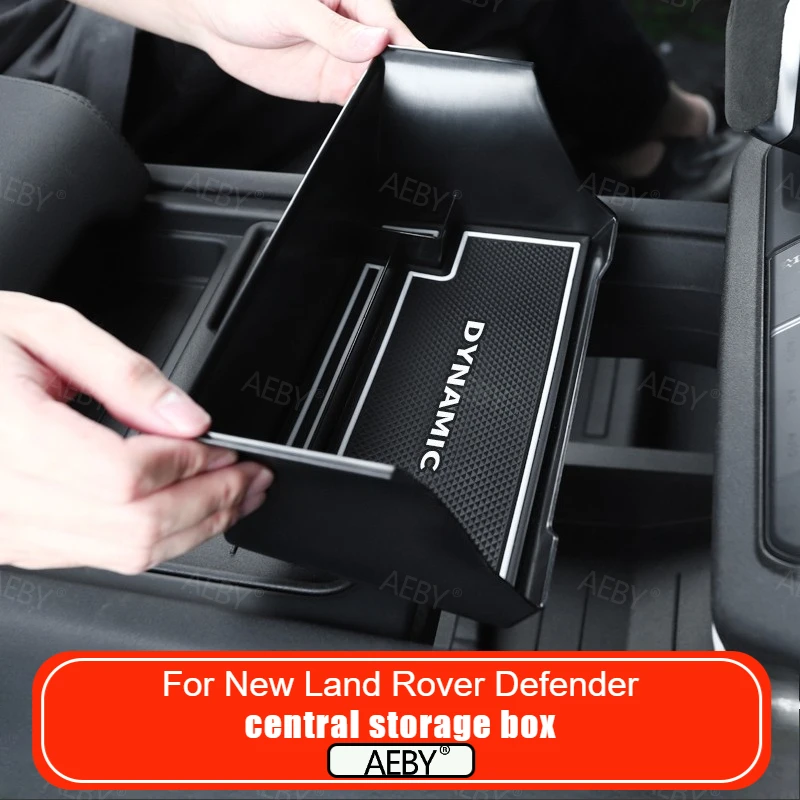 For New Land Rover Defender 2020-2024 Center console organizer tray storage box divider anti-slip,ABS anti-slip mat,Interior