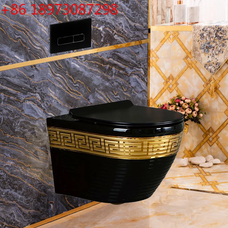 

Wall-mounted toilet Small apartment Wall row hidden water tank Ceramic suspended toilet