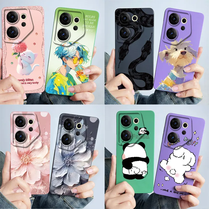 For Tecno Camon 20Premier 5G Phone Case 20 Premier 5G CK9n Cover Silicone Sweet Painted Shell Cartoon Funda Printed Casing Coque