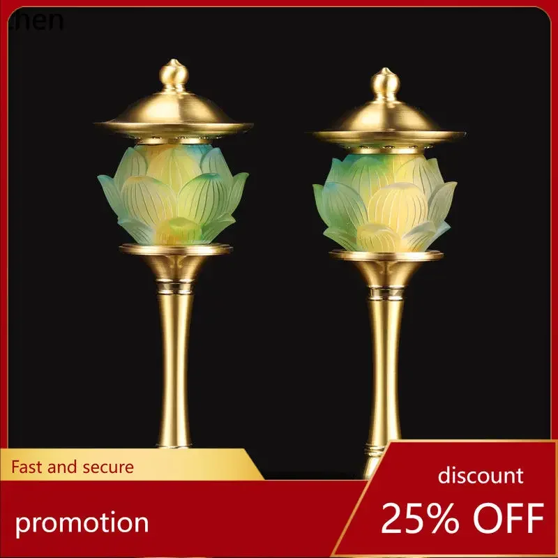 glazed lotus offering buddha lotus ornament home guanyin offering buddha everlasting ornament pair