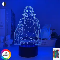 LED 3d Night Light Tokyo Revengers Sano Manjiro Child Bedroom Decor Night Lights Birthday Gift Anime Figure Acrylic Table Lamp