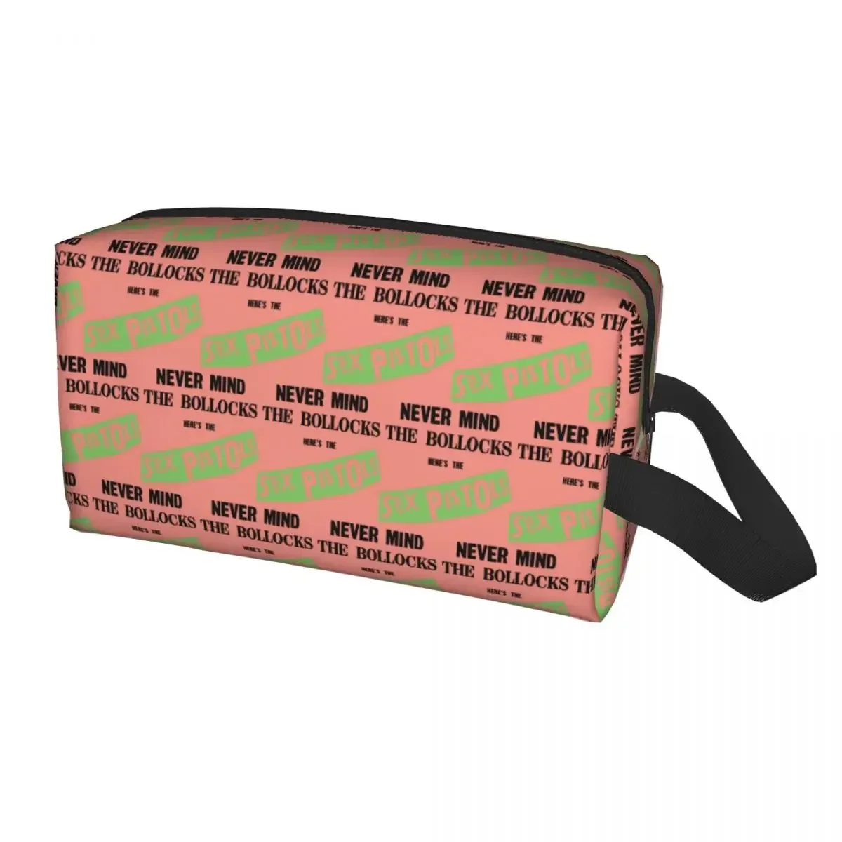 Custom Sex Guns Travel Cosmetic Bag Women Heavy Rock Band Printed Makeup Toiletry Organizer Ladies Beauty Storage Dopp Kit