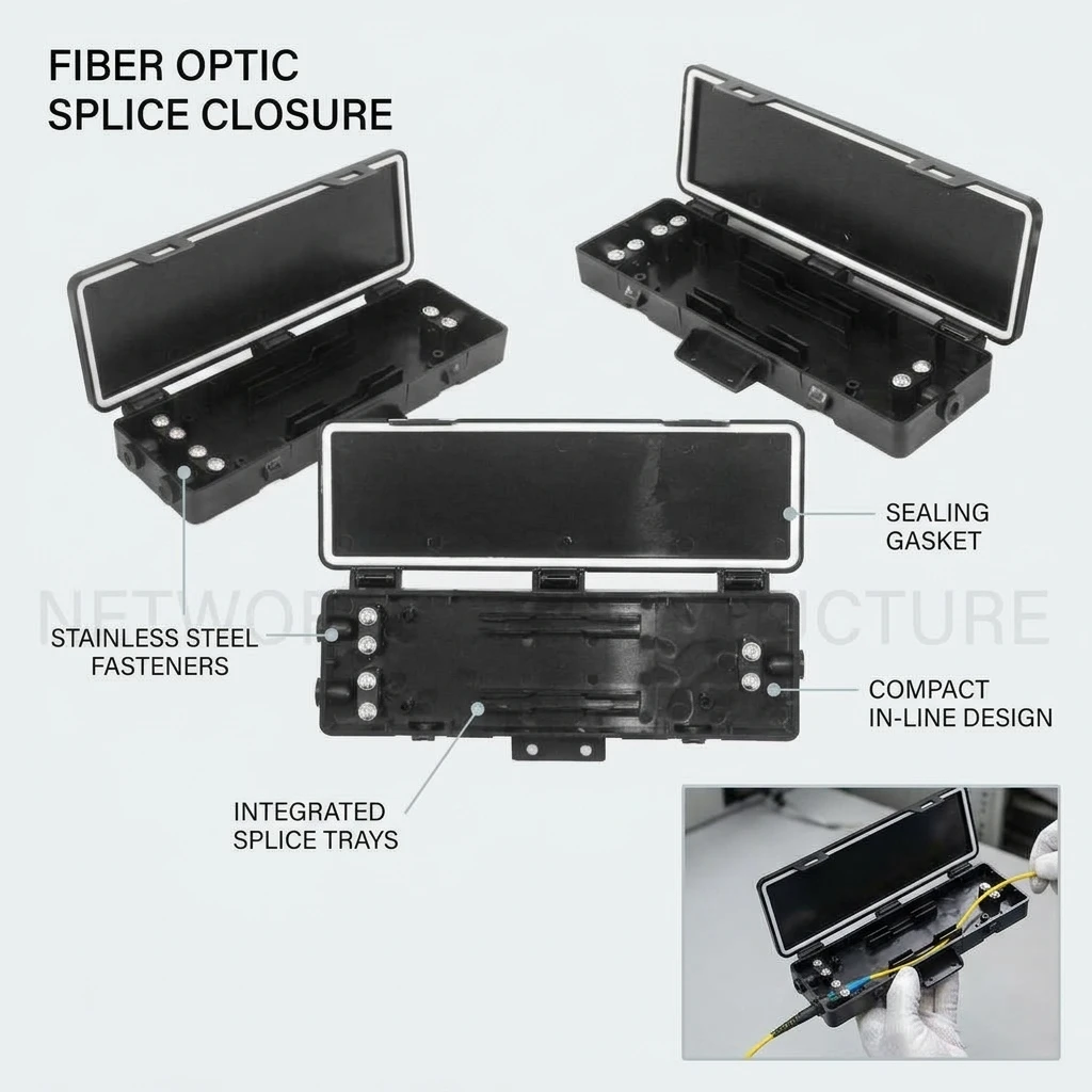 Optical Fiber Protection Box Outdoor Waterproof Extension Cable Joint Protected Box Flame Retardant Material