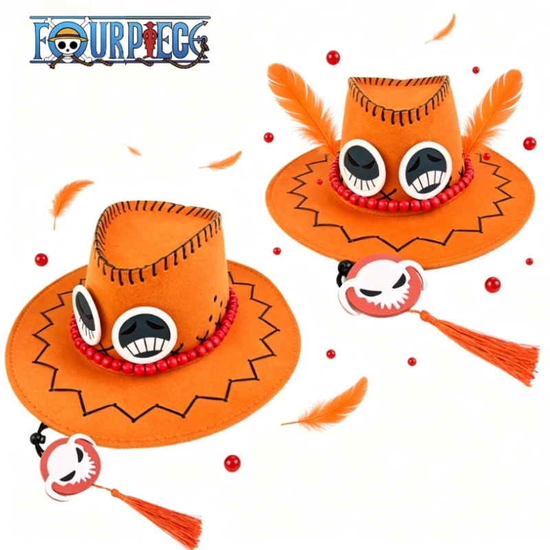 Gorras de cosplay de Luffy de One Piece, estilo cowboy, para hombres y mujeres, gorro informal de piratas, gorro tipo bucket para adultos, regalos. ﻿