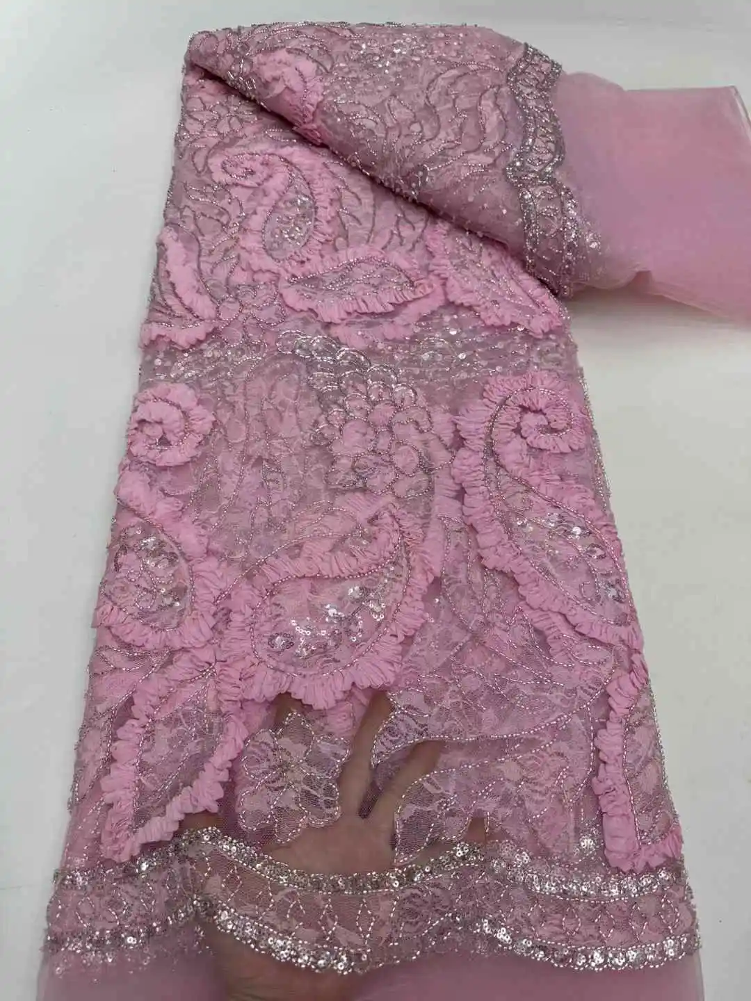 أفريقيا النيجيري مطرز الفرنسية شبكة الدانتيل مع الترتر جودة عالية 2025 التطريز الدانتيل الترتر الدانتيل لفساتين الزفاف النساء