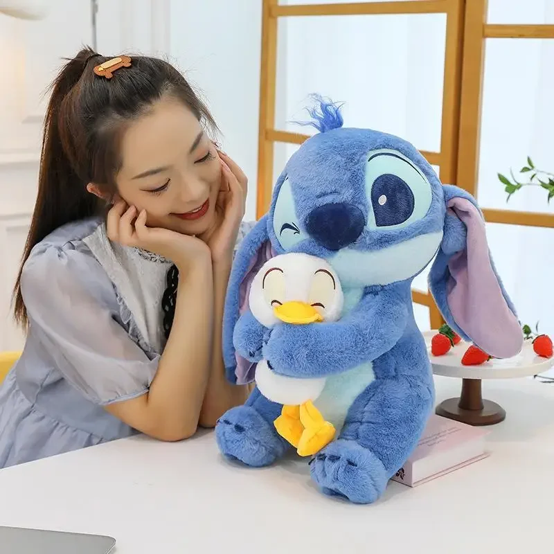 30Cm New Disney Stitch Plush Toy Cartoon Embrace Donald Duck Stuffed Doll Anime Collection Souvenir Christmas Birthday Gift