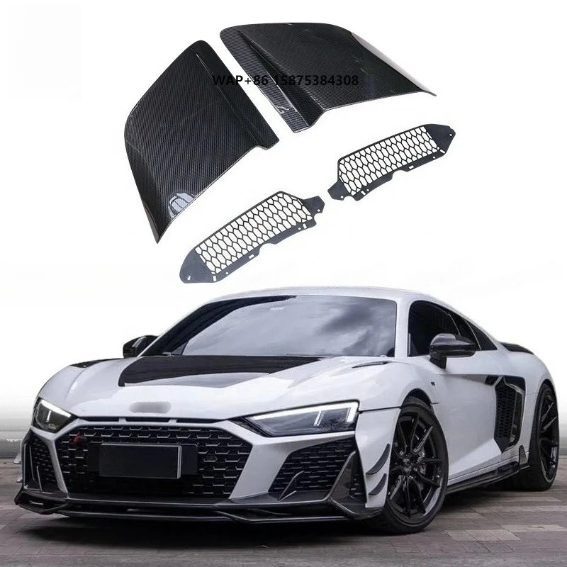Replacement Parts Caprist Style Dry Carbon Fiber Side Door Fenders Blade Panels Air Vent for R8 2016-2024