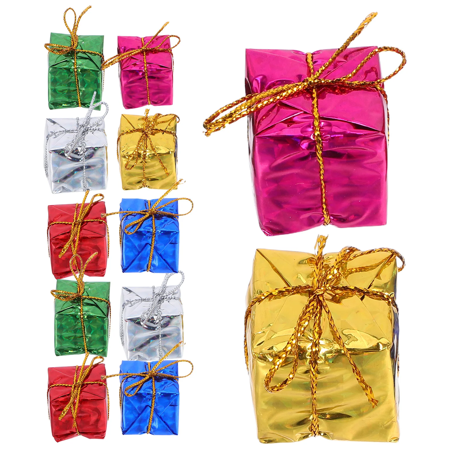 

36pcs Christmas Mini Gift Boxes Unique 3D Design Diy Hanging Decor Festive Holiday Home School Office Party Supplies Xmas Tree