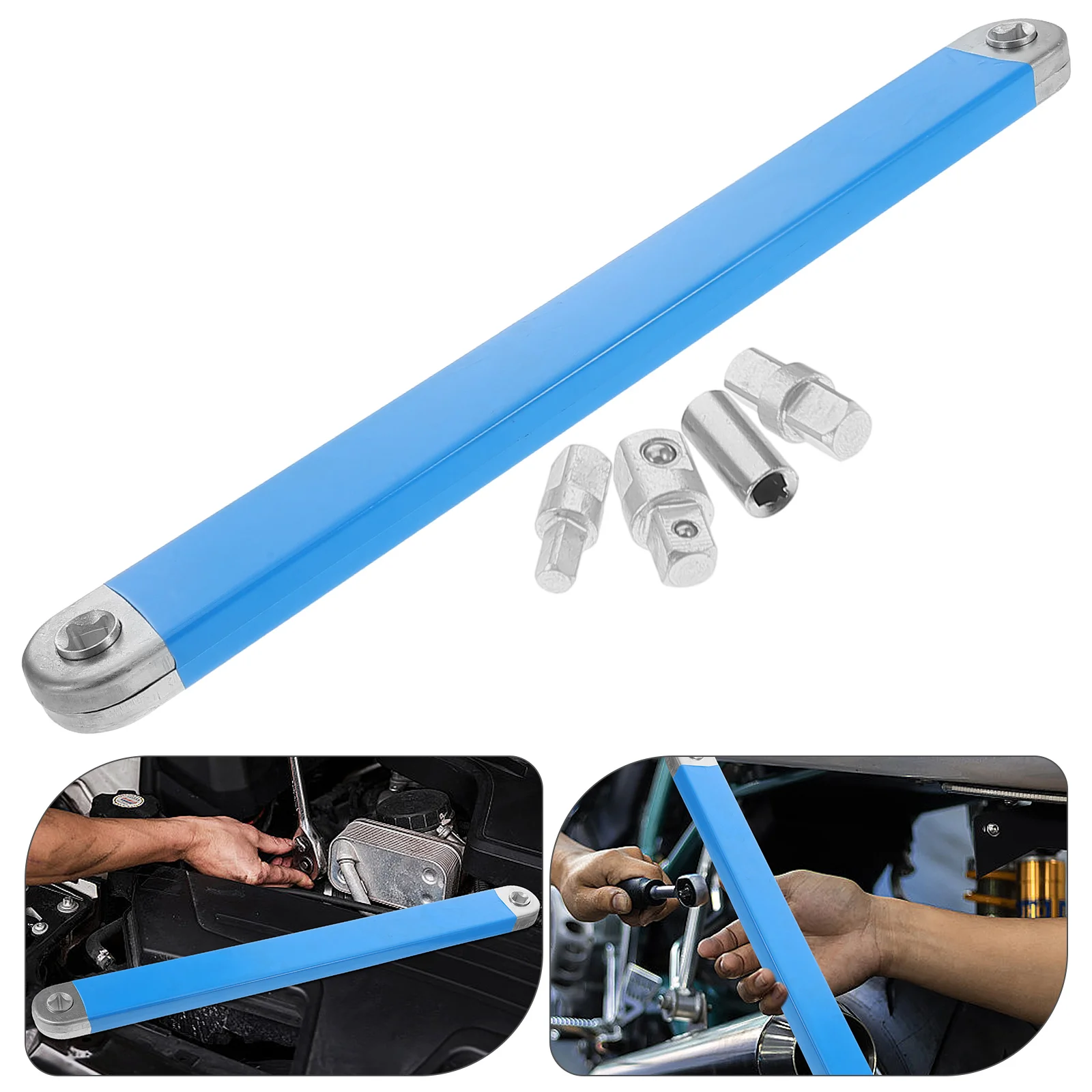

Extension Wrench Offset Adjustable Ratchet Spanner Socket Set Crescent Tool Lightweight Portable Steel Construction