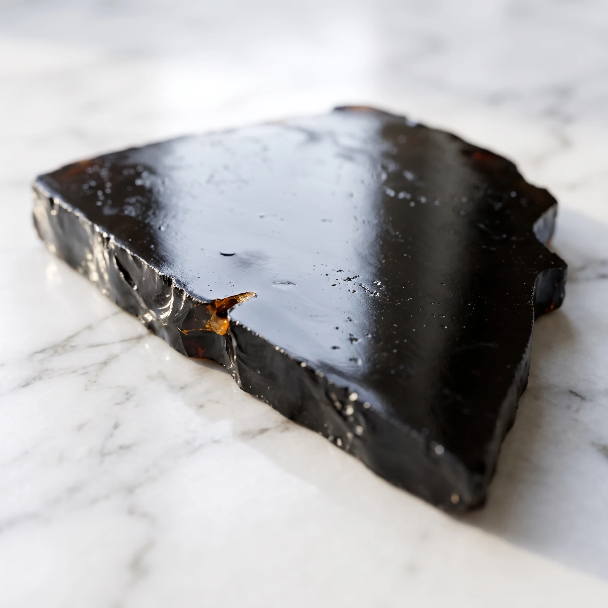 Obsidian Slice , Tabletop Decor, Perfect for Halloween, Ideal for Perfect for Festive Decorations and Gifts,Natural