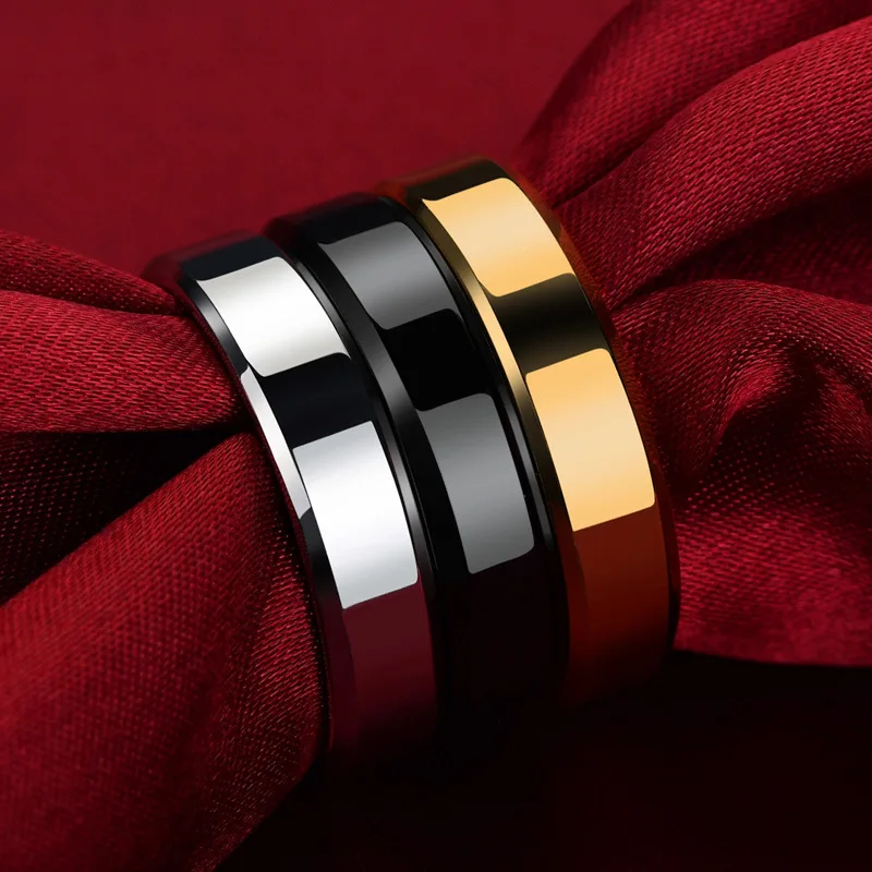 Personal isierte Gravur Name Buchstaben Edelstahl Ringe für Männer Frauen benutzer definierte Liebe Herz Paar Geburtstag Datum 6mm Ring Schmuck – Detail 7