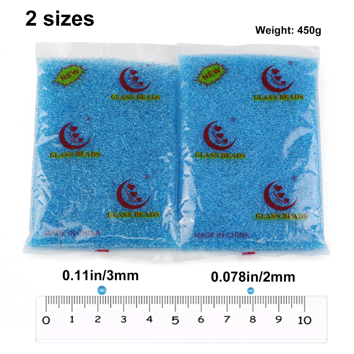 30000/15000 Stück 450g Glasperlen-Set 2/3mm Transparente Tschechische Glasperlen für DIY Schmuckherstellung Armbänder Zubehör Basteln – Detail 1
