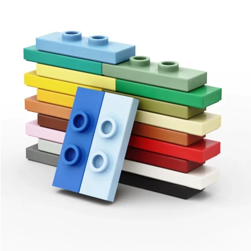 50PCS 1X3 Plate with 2 Knobs Compatible with LEGO 34103 – The Ultimate Building Blocks for Minecraft2 Enthusiasts on AliExpress