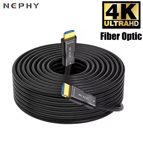 Fiber optic HDMI Cable 4K High Speed Optical fiber For PS4 PS5 Fire TV Stick Box PC HDR Video Wire 30M 40M 50M 60M 80M 100M Long