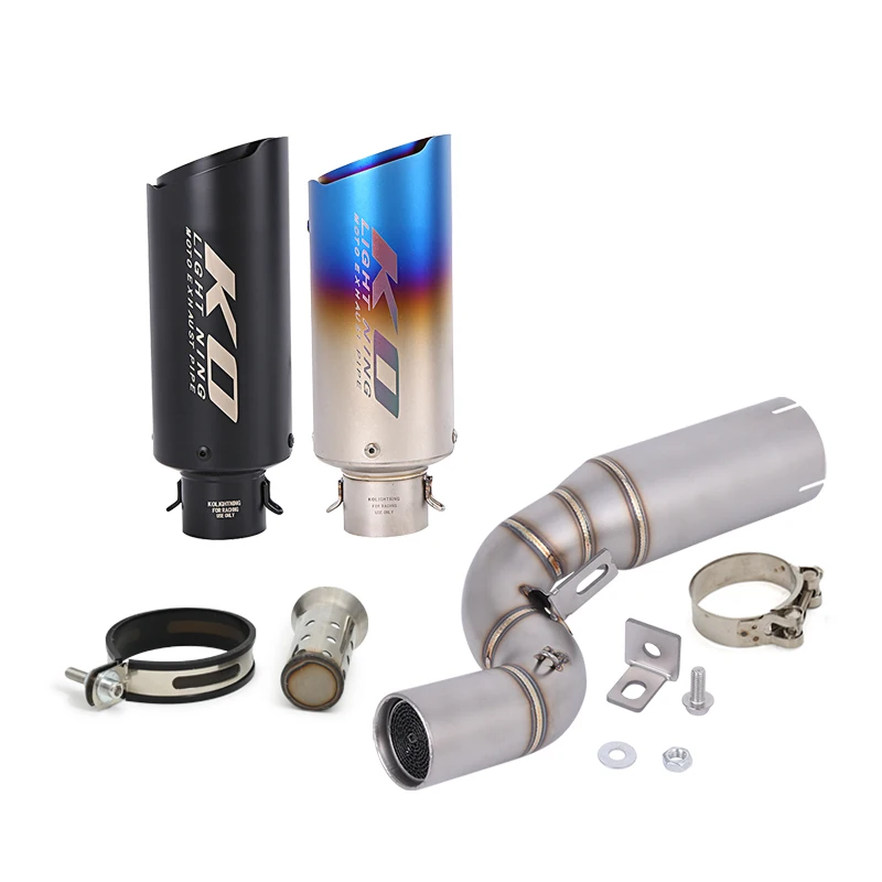 Exhaust Mid Link Pipe Slip On Motorcycle Muffler Escape DB Killer Modified For Duke 390 2024-2026 250 125/390 SMC R 2025 2026