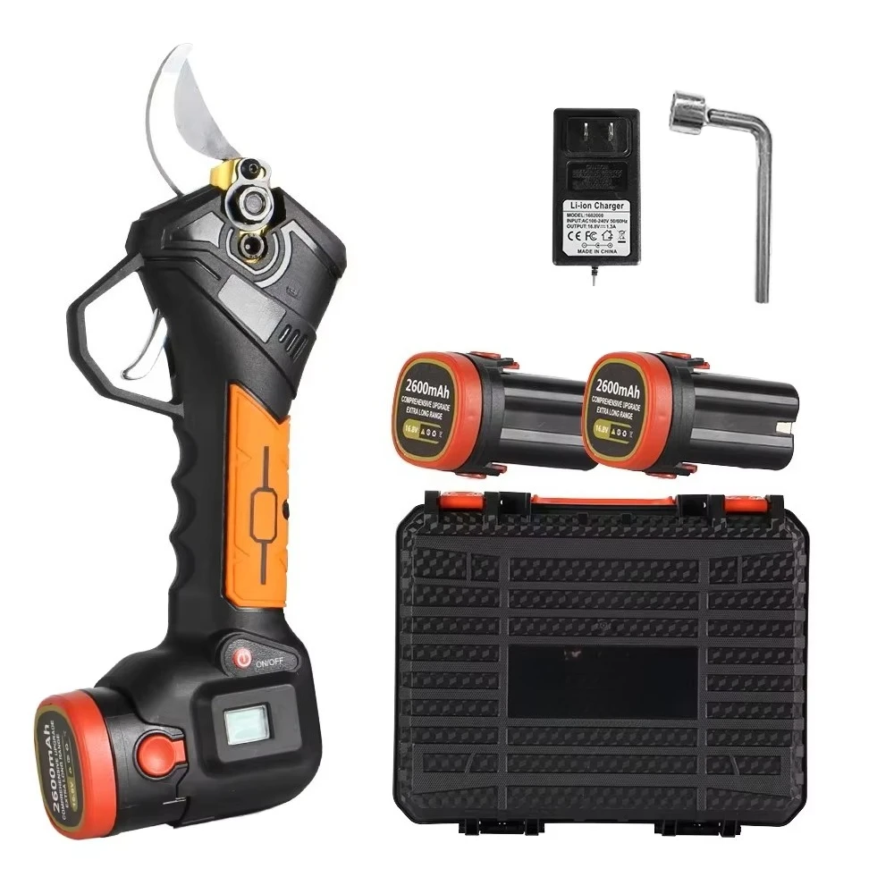 

Rechargeable Cordless Electric Power Shears Pruner with Battery-Powered Scissors