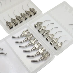 DIY Curved Needle 34G 24G 14G 45° Total length 25mm Pipe length 13mm Syringe Metal Stainless Steel Flat Mouth Gluing Needl