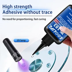Highly transparent UV glue, waterproof, UV-enhanced curing, used for handicraft production, DIY models. (with ultraviolet lamp)
