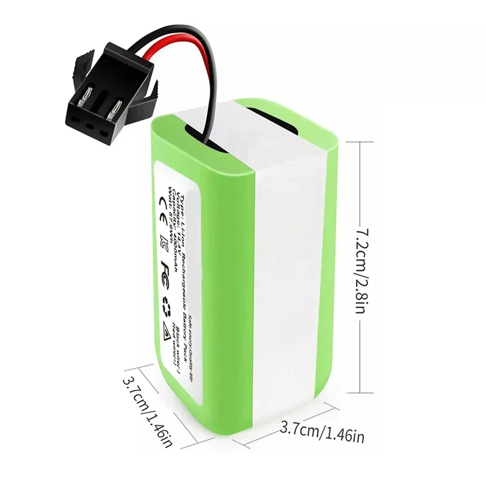 14.4V 12800mAh Li-ion Battery For Cecotec Conga Excellence 950 990 1090 Ecovacs Deebot DN621 601/605 Eufy RoboVac 35C i7 V710