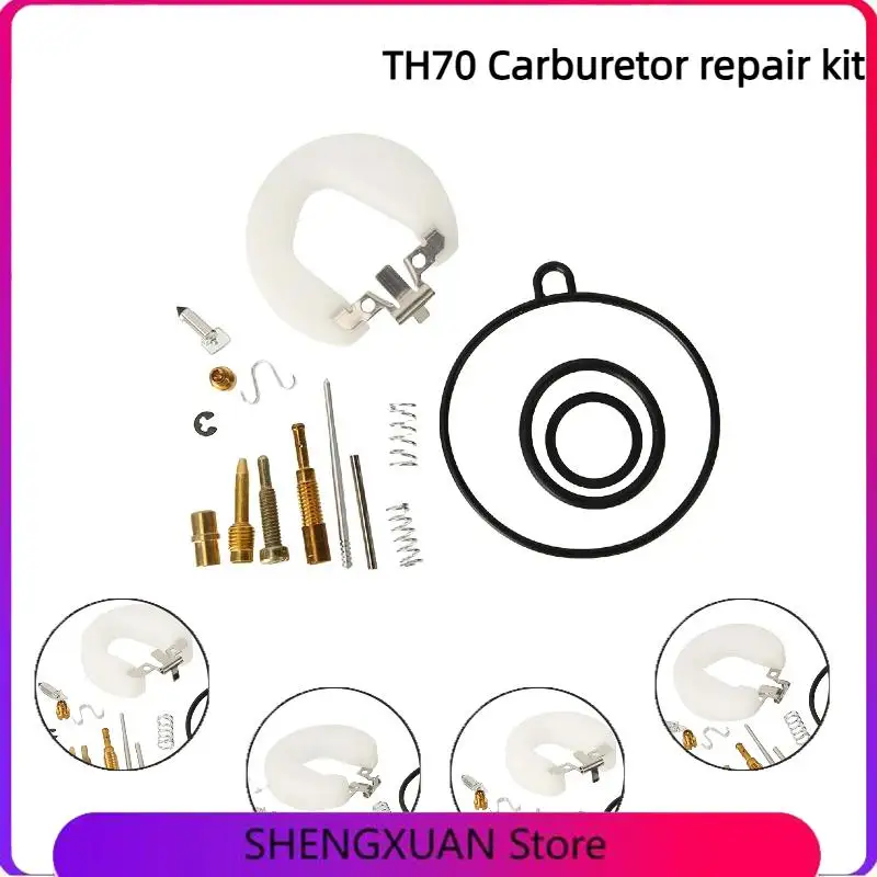 TH70 Horizontal 90cc Engine Carburetor Repair Kit with Plunger Diaphragm & Float for Standard Motorcycle Dirt Bike