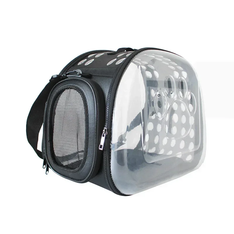 Imagem -02 - Dobrável Transparente Pet Carrier Bolsa Cat Cage Portátil Viagem Respirável Transporte Cesta Mochila Bolsa Pet Supplies