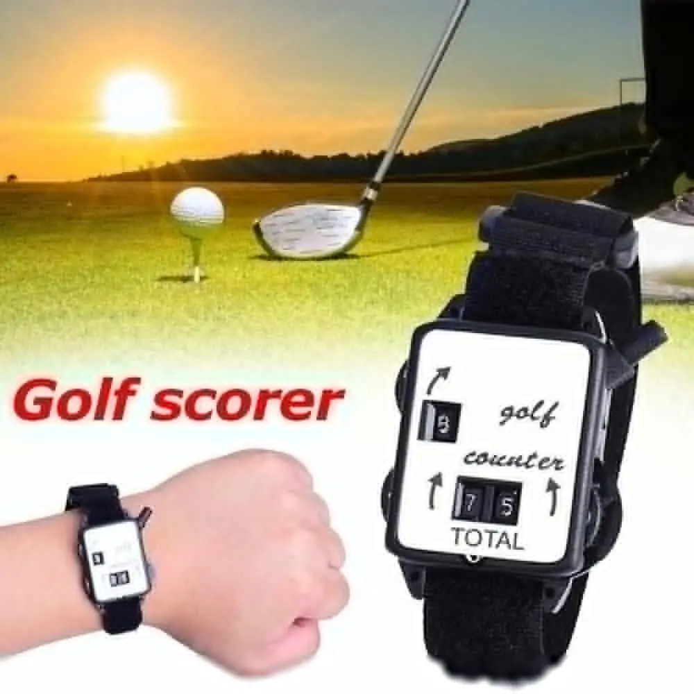 New Mini Black Golf Training Aids Wristband Golf Club Stroke Score Keeper Count Watch Putt Shot Counter Sports Golf Accessories