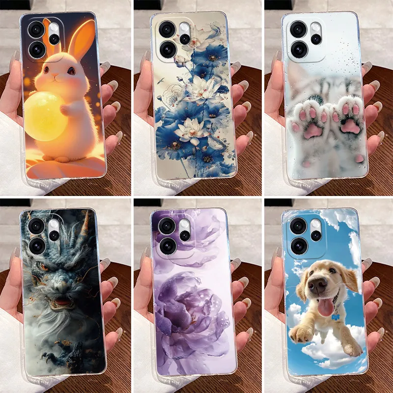Gehäuse für OPPO Reno 15F reno15 F FS 5G CPH2801 Ästhetische Luxuriöse Niedliche Coole Jungen Mädchen Transparente Silikon Handyhülle Weiche Abdeckung