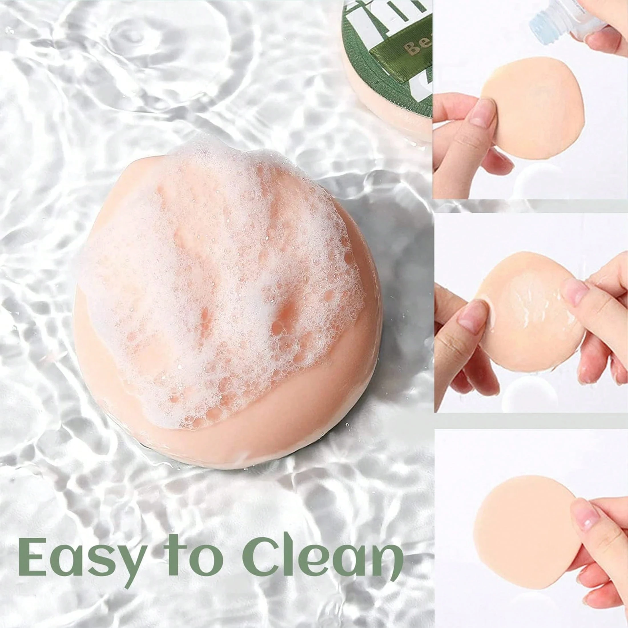 2/6/10 szt. Super Grube Gąbki do Makijażu, Miękki Puszysty Pędzel do Podkładu w Płynie, Gąbka o Wysokiej Gęstości, Miękki i Sprężysty do Makijażu