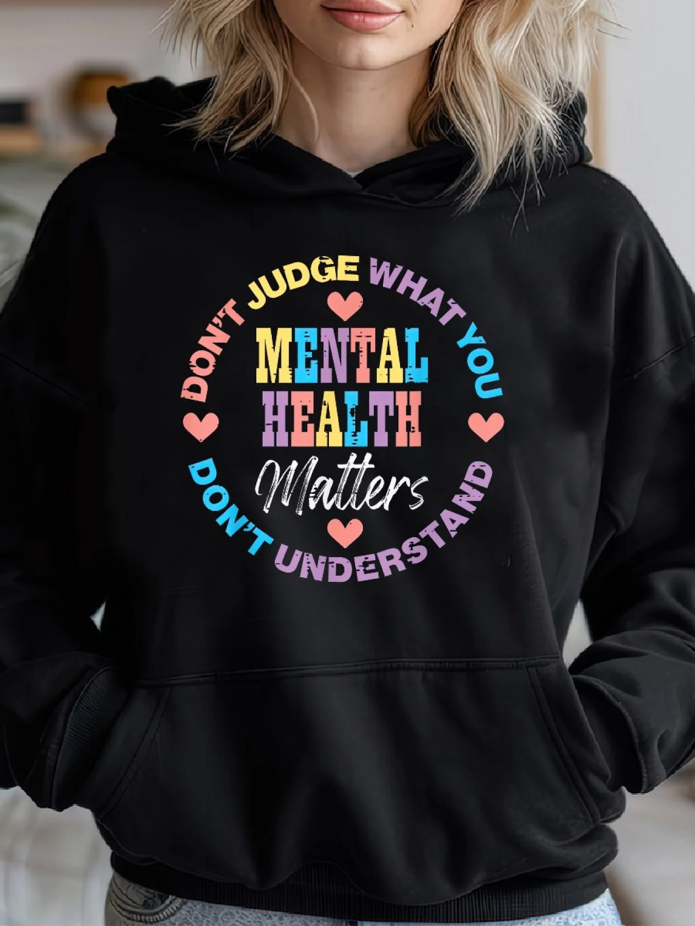 

Color Graphic Printing Autumn and Winter Pure Cotton Men's and Women's Hoodies Outdoor Street Sports Training Brand Trend