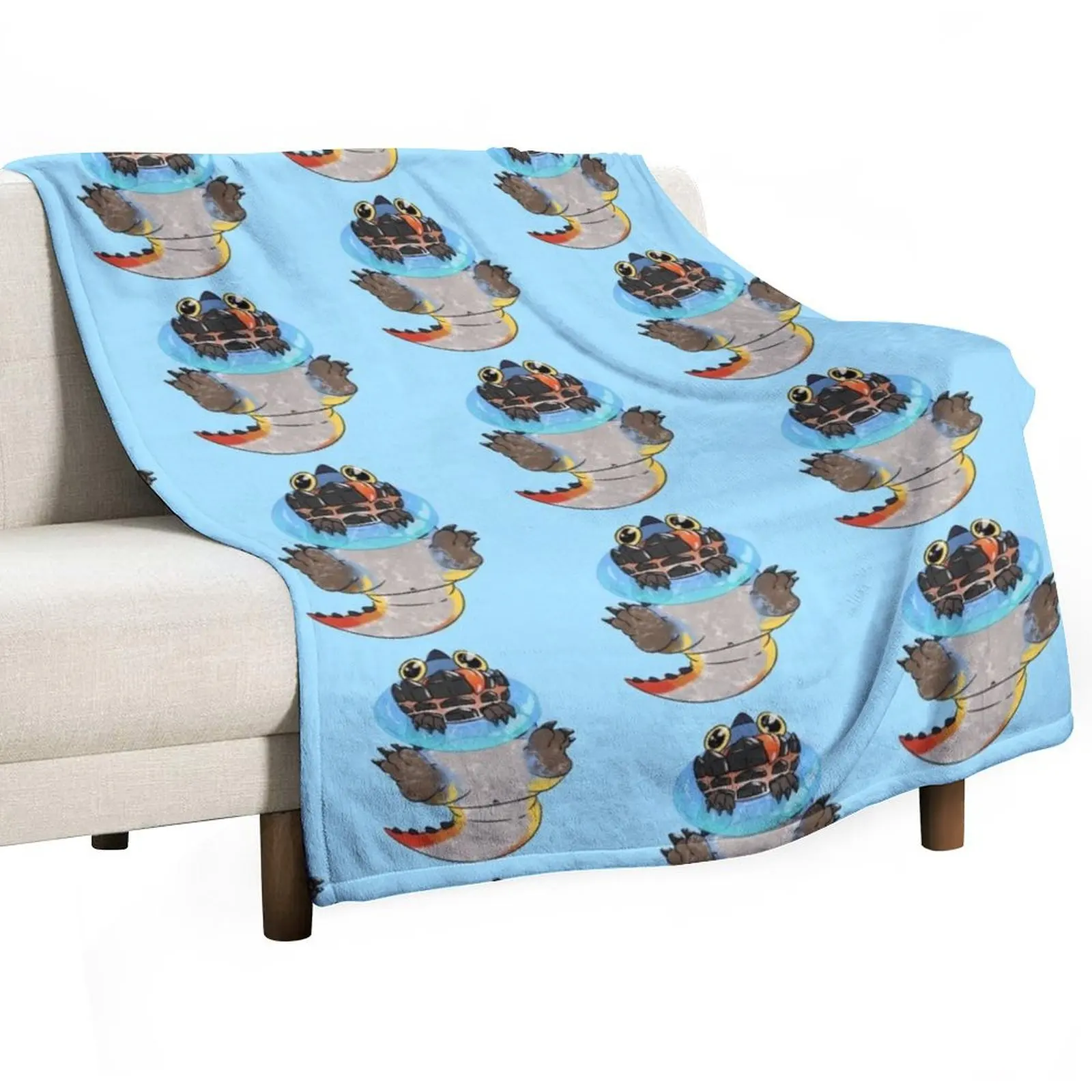 

Monster Hunter World Dodogama swimming Throw Blanket Ultra Soft Flannel Fleece Blanket for All Seasons