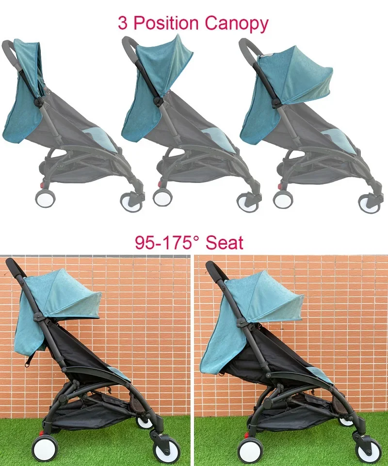 Collar para niño®Capota y colchón compatibles con Babyzen Yoyo2 Yoya, accesorios para cochecito de bebé, toldo solar y cojín de asiento de repuesto