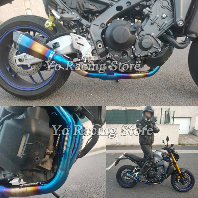 Motorbicikli Halálra fáraszt Rendszer bejárati Láncszem Csőhálózat Összekapcsol 51mm Szökés moto Csúszkál Be számára yamaha MT-09 MT09 FZ 09 Domb 09 2021 2022 2023