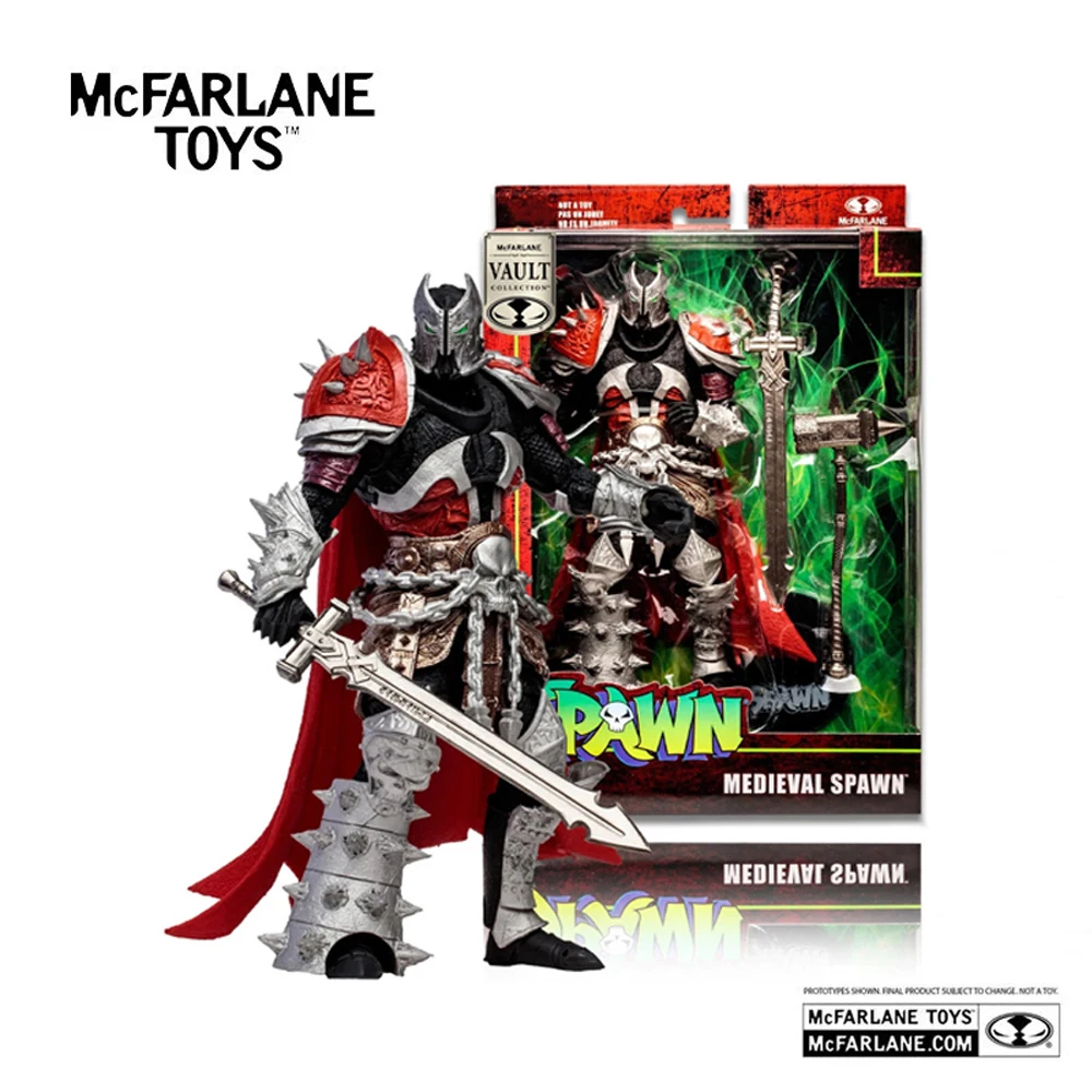 Mcfarlane Toys Spawn Toy Medieval Spawn Figura de Acción de 7 Pulgadas Mcfarlane Vault Model Doll Garage Kit