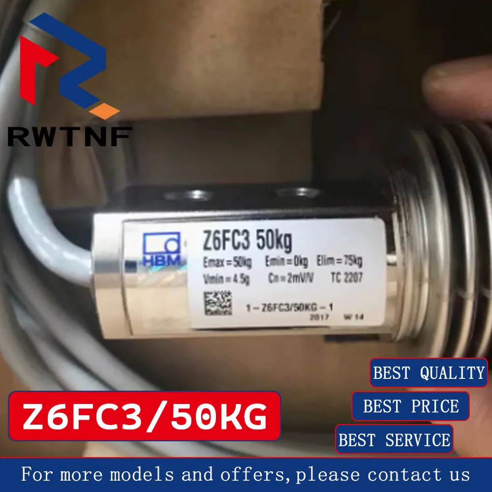 Brand New Genuine HBM Z6FC3/50KG HBM Weighing Sensor Belt Scale Stainless Steel Corrugated Pipe, 100% Original Warehouse Stock