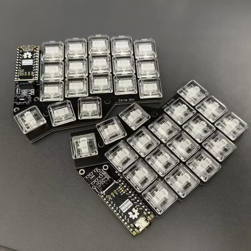 

NEW Temper Corne Choc Split Keyboard Custom Bluetooth Dual-mode ZMK Hot-swap16.5MM Keycaps Niceview Screen Split Keyboard Design