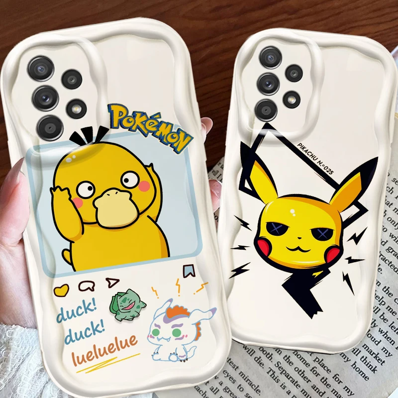 Cute P-Pokemones S-Squirtles For Samsung A55 A54 A53 A52 A35 A34 A33 A32 A25 A24 A23 A22 A21S A15 A13 A14 5G Wave Oil TPU