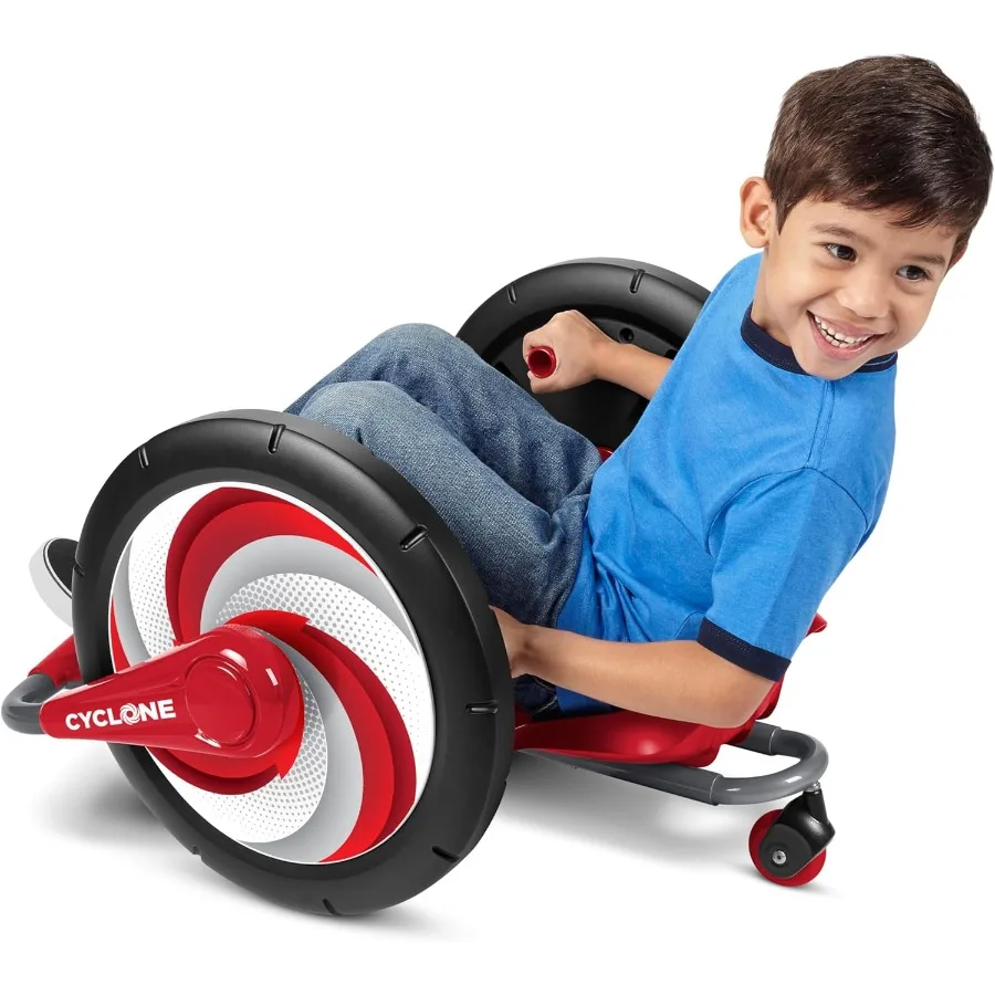 รถสามล้อไซโคลน 306 องศา หมุนได้รอบทิศทาง ให้ความสนุกสนานกลางแจ้งเป็นชั่วโมง สำหรับเด็กอายุ 3-7 ปี