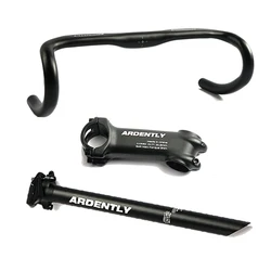 ARDENTLY NEW Bike Handlebar + Stem + Seat Tube Cycling Fixed Gear Track Bicycle Bars Sets Single Speed Road Cycling Accesories