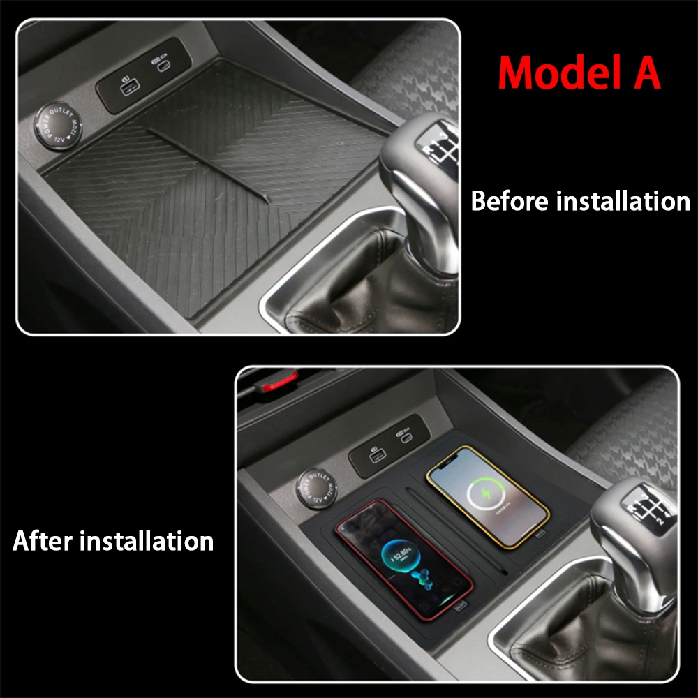 Wireless Mobile Phone Charger Center Console Storage QI 18W iPhone fast charge for Jetour Dashing Soueast S06 Sportequipe 6 GT